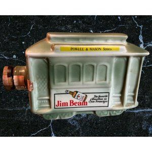 VTG 1968 Jim Beam Bourbon Cable Trolley Street Car Decanter, Empty, Collector's